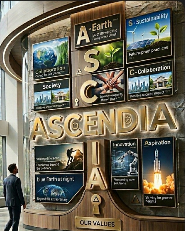 The ASCENDIA values wall